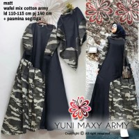 SET HIJAB ARMY FREE PASHMINA - MAXI GAMIS SYARI KEBAYA - STElAN MUSLIM