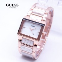 JAM TANGAN WANITA GUESS CANTIK MEWAH CLASSY CEWEK YANG IMPORT RANTAI