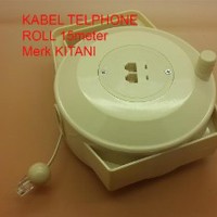 Kabel Telphone Roll RJ11 4 pin 15 meter Merk KITANI