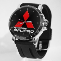 Jam Tangan Rubber Custom Pria dan Wanita Mitsubitshi Pajero Terbaru