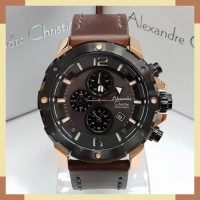 Jam Tangan Pria/Cowok Alexandre Christie AC 6410 Rosegold