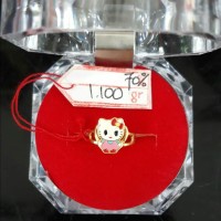 CA1G225G CINCIN EMAS ANAK CINCIN HELLO KITTY CINCIN FASHION BABY GOLD