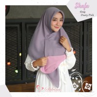 ORI Jilbab Khimar Kerudung Segiempat Bolak Balik Dua Warna