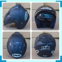 HELM INK CX22 T1 DOUBLE VISOR REPLIKA HITAM DOFF BKN CENTRO BOGO MUMER