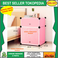 LEMARI PAKAIAN PLASTIK-LEMARI BAJU-LEMARI PORTABLE-2 KOTAK
