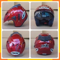 HELM SONGKOK INK CX22 T1 DOUBLE VISOR 2 KACA REPLIKA BLUE METALIK BKN