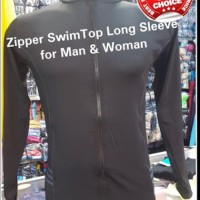 Baju Renang Atasan Lengan panjang model resleting Pria Wanit BCren197
