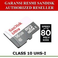 Paling Laris Sandisk Ultra Micro Sd 16Gb Class 10