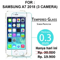 Tempered glass Samsung A7 2018 Triple Camera anti gores screen guard