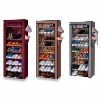 rak sepatu 10 susun resleting shoe rack cabinet