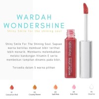 Lipstik dan Pensil Bibir WARDAH WONDERSHINE LIP GLOSSY SHINE COLOUR