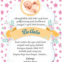 Jual Kartu Aqiqah CUSTOM (Bisa Pakai Foto Sendiri