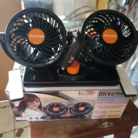 KIPAS ANGIN DOUBLE UNTUK MOBIL LISTRIK DC 12 VOLT