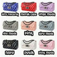 TAS JELLY GLOSSY MINI CLASSIC FASHION WANITA BATAM IMPORT BARU MURAH