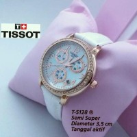 JAM TANGAN WANITA TISSOT KULIT PUTIH semi super