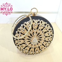 TAS PESTA MYLO PARTY BAG CLUTCH HITAM WANITA IMPORT MC12A85