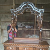 Meja Rias Ukir Gebyok , Uk. 120cm ,, Harga Murah Berkualitas