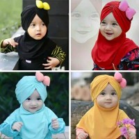 KERUDUNG ANAK KERUT PITA INSTAN / HIJAB JILBAB INSTAN