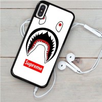 BAPE CAMO SHARK SUPREME WHITE Casing HP iPhone Xiaomi Oppo Vivo