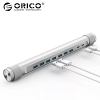 Orico 7 port USB HUB USB3.0 & Type C 7 Port splitter utk Laptop stand