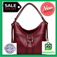 Chu JJ perempuan Tas Kulit Asli Ukuran Besar Wanita back pack Tote