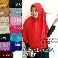 jilbab hijab umroh serut jumbo khimar instan serut syari jumbo jersey