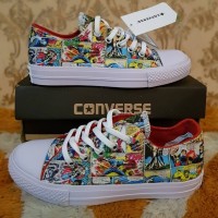 Sepatu Converse All Star Low Anak Tali Grade ORI Motif Spiderman