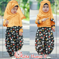 Baju muslim anak GO-KID SET 3IN1 MIKEY JASMINE Atasan jersey +