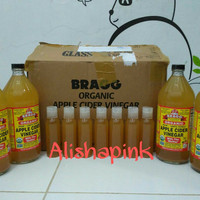 bragg organic apple cider vinegar - cuka apel shared in bottle 100 ml