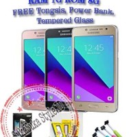 SAMSUNG J2 PRIME ORI RAM 1 ROM 8 FREE TONGSIS PWR BANK TEMPERED GLASS