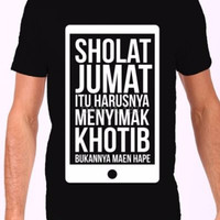 PROMO kaos sholat jumat itu harus menyimak baju pria muslim islami da