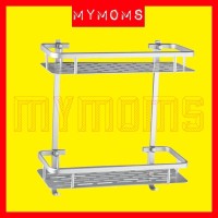 Rak Dinding Aluminium Rak Sabun Rak Kamar Mandi Rak Dapur Rak Piring