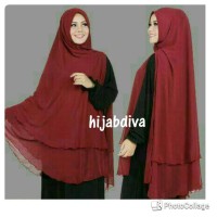 DEA JUMBO CERUTI 2 LAYER khimar syar'i hijab TERLARIS jilbab instan