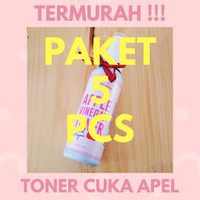 TERMURAH !!! PAKET 5 PCS TONER CUKA APEL 100 ml PINKIES BEAUTY