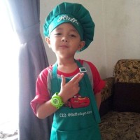 Jual Celemek Anak Amp Topi Hijau Toska Dan Pink Tua Turquoise Celemek Anak Amp Topi Hijau Toska