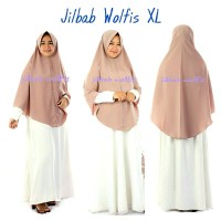 Jilbab instan bahan Wolfis Premium Size XL tanpa serut Murah