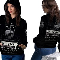Jaket Hoodie Wanita PERSIB BANDUNG Printed PullOver Art 5
