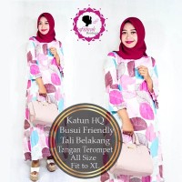 Gamis Katun Murah Motif Daun Terbaru 2019
