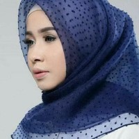 Dijamin Bagus! Murah !! Jilbab Kerudung Segi Empat Linen Organza Dot