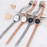 Kristal Mewah Jam Tangan Wanita Kasual Luxury kecil simple