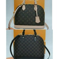 TAS LV LOUIS VUITTON ALMA MONOGRAM DAMIER 30cm MIRROR ORI AUTHENTIC