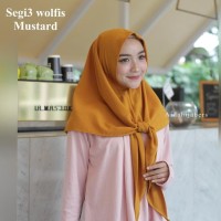 SEGI3 INSTAN WOLVIS HIJAB SYARI SQUARE POLOS PASTAN SEGI EMPAT