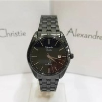 KEREN Jam Tangan Alexandre Christie Wanita Rantai Full Hitam 8558LD
