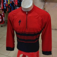 BAJU KAOS JERSEY SEPEDA MERAH POLOS
