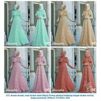 Maxi Dress Gamis Pesta Brokat Muslimah Furing Fashion Remaja Hijabers
