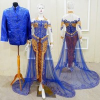 KEBAYA EKOR HALOON COUPLE BAJU PENGANTIN FREE ROK & SELOP 2 PASANG