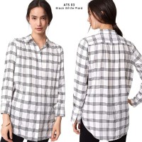 Kemeja Atasan Baju Wanita Cewek Perempuan Tunik Hem Muslim Branded Ori