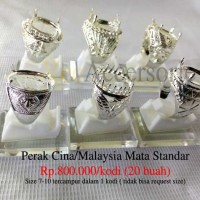 p Grosir Ring / Emban Cincin Perak Malaysia / Cina Mata Standar