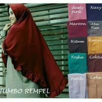 FASHION WANITA 80X120 JILBAB/HIJAB SYAR'I INSTAN REMPEL JUMBO / KHIMAR