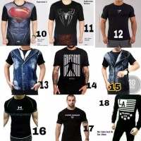 PROMO BARU KAOS 3D DISTRO BAJU SPANDEX PRIA FASHION ADEM OBLONG